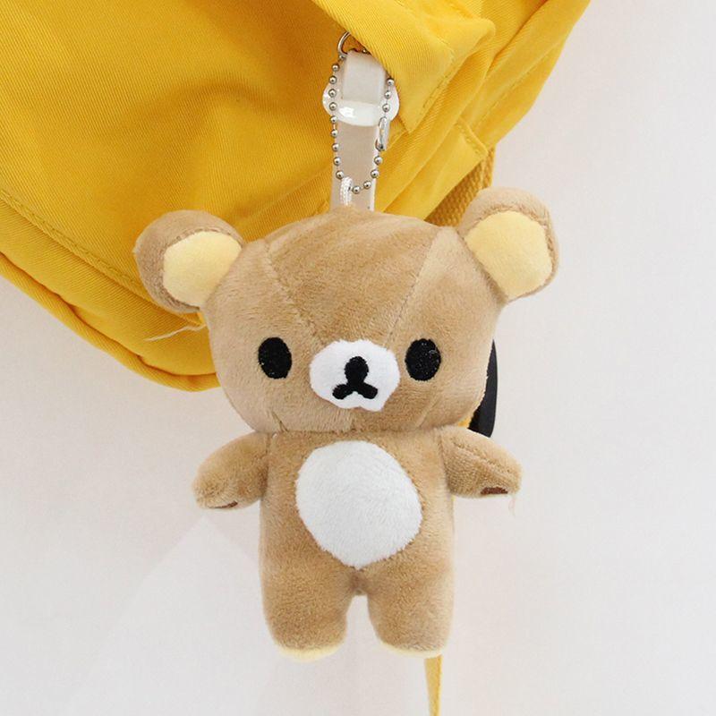 10cm Rilakkuma Bär Plüsch Schlüsselanhänger Niedlich Kawaii Tasche Anhänger Schlüsselring Rucksack Anhänger Puppe Stofftier Weich Geburtstag Schlüsselanhänger Geschenk Spielzeug