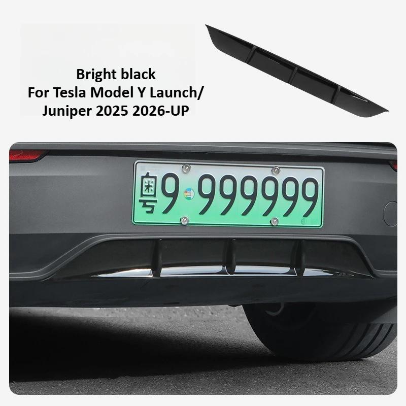 Para Tesla Model Y Lanzamiento Juniper 2025 2026 Spoiler Trasero de Coche Protector Guardabarros Patrón Fibra de Carbono ABS Cubierta de Cuchilla de Aire Accesorios
