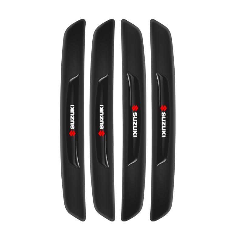4Pcs Rubber Anti Collision Strip Car Door Rearview Mirror Protector Stickers For Suzuki Swift Vitara Jimny Samurai Baleno Kaiser