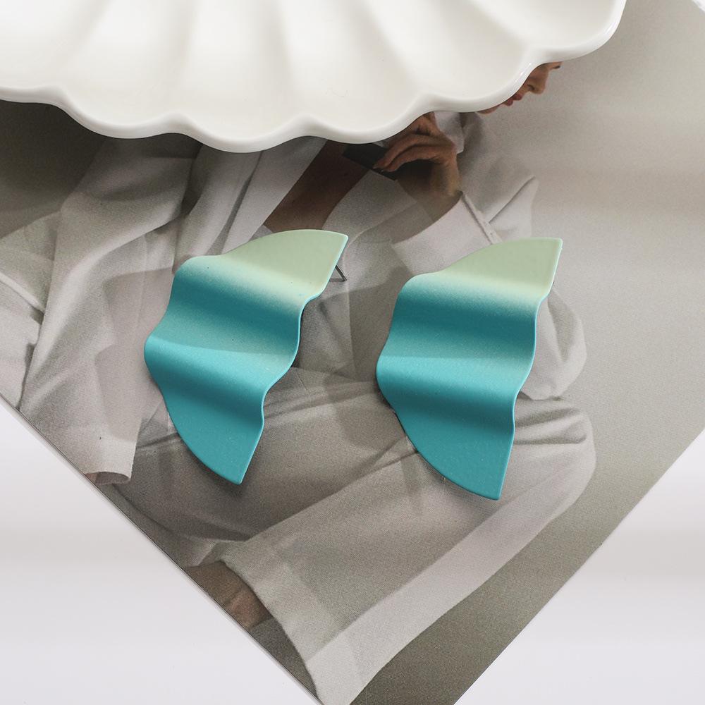 

Европейские и американские красочные геометрические серьги с росписью - многостильные серьги-пусеты и серьги-подвески для женщин