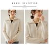 2024 Autumn/Winter Women's Long Sleeve Cashmere Knit Cardigan - Loose Fit Zipper Retro Fashion Jacket