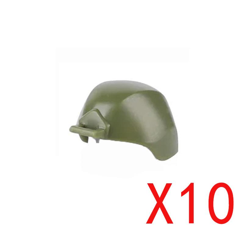 Military Building Accessories Mini Brick Camouflage   Hat Tactical Helmet Peaked Cap Backpack Radio Toy Gift DIY K040