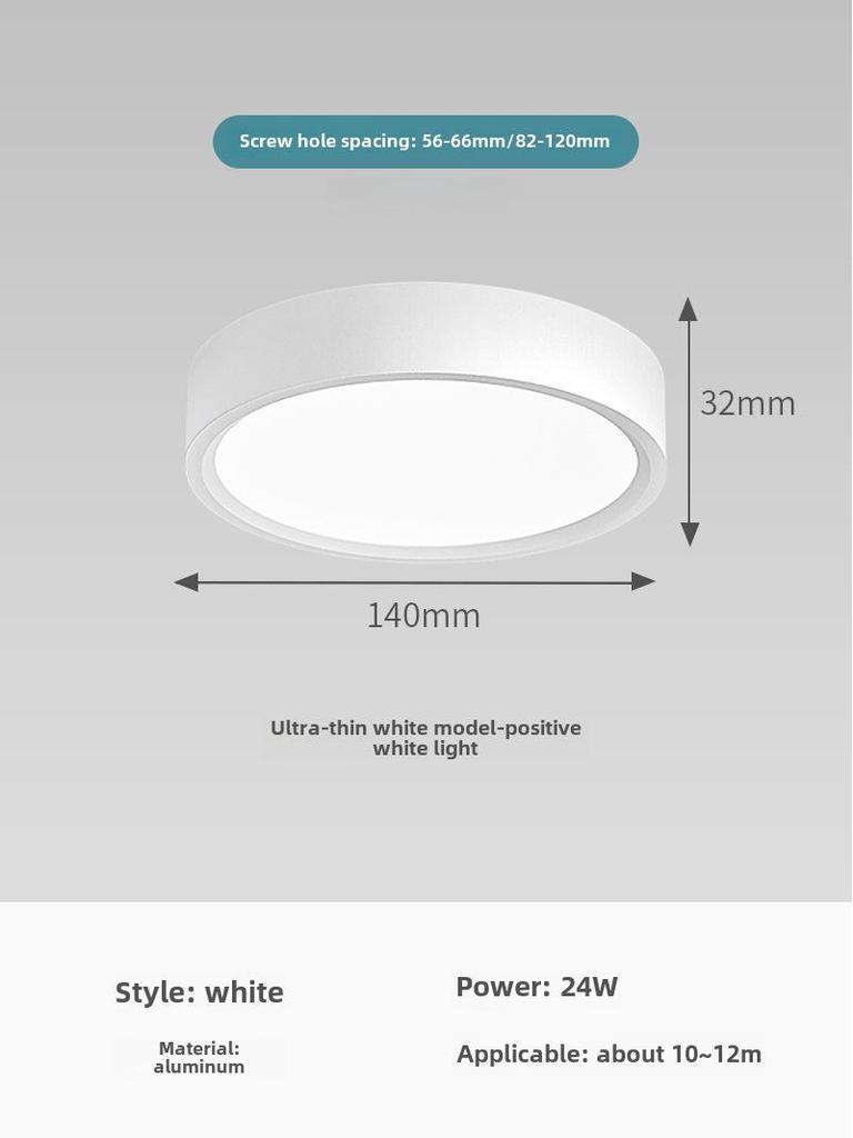 5-Zoll Ultra-Dünner Runder LED-Deckenstrahler für Gänge, Eingänge, Flure und Veranden