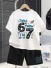 67 Meme T-Shirt for Kids 6-7 Years Old Birthday Party Gift Summer T-Shirt Short Pant Set Casual Boy Girl Short Sleeve Shorts Set