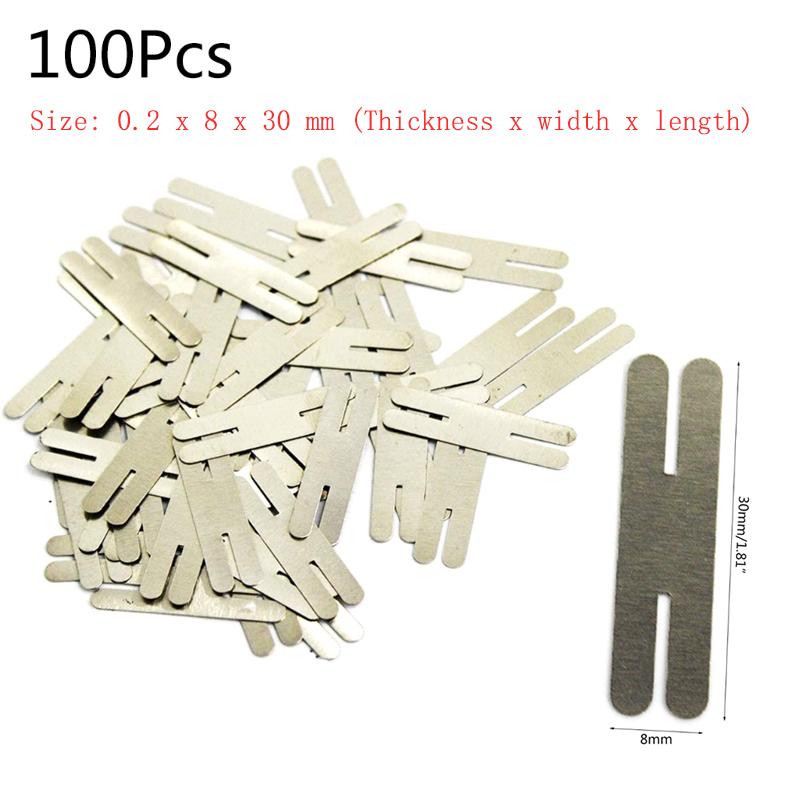 for T/Y/H Shaped 100 Pcs Nickel Sheets Long Battery Spot Welding Machine Welder Washers Nickel Plated Steel Strap Strip Shee