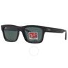 Ray Ban Warren Bio Based Dark Green Classic Rectangular Unisex Sunglasses Rb4396 667771 54