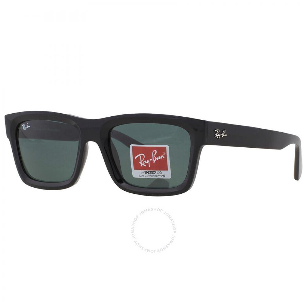 Ray Ban Warren Bio Based Dark Green Classic Rectangular Unisex Sunglasses Rb4396 667771 54