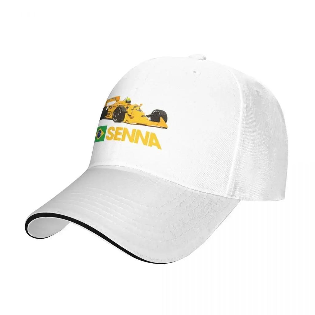 Senna Motorsports Racing Pánská kšiltovka pro volný čas Plážové klobouky proti slunci 2024 Nová Hip Hop Trucker kšiltovka