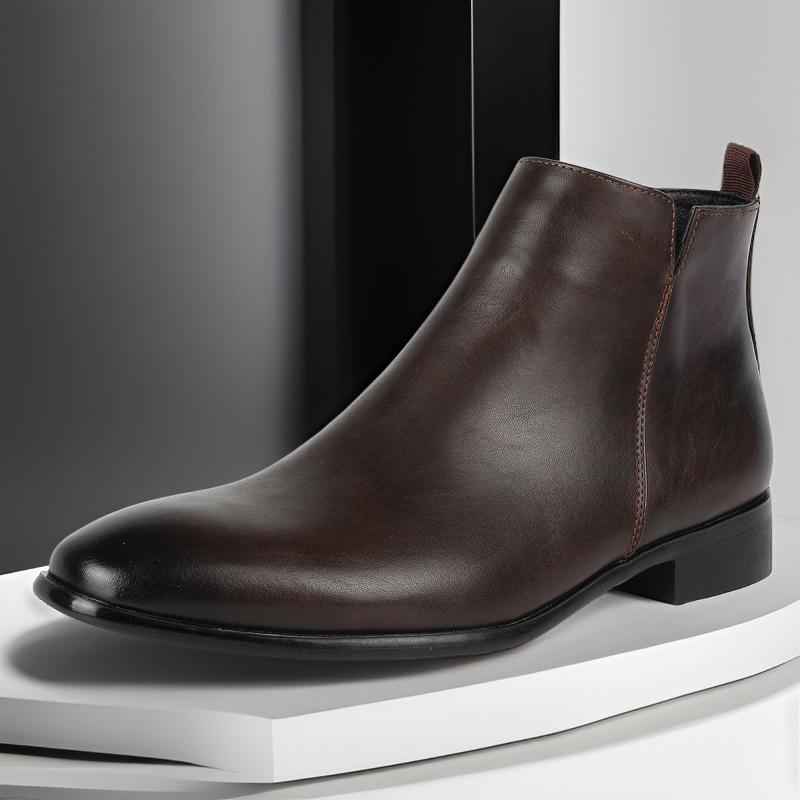 Men's Boots Large Size Chelsea Boots Side Zipper Men's Shoes Fashion European and American Men's Short Boots Ankle Boots