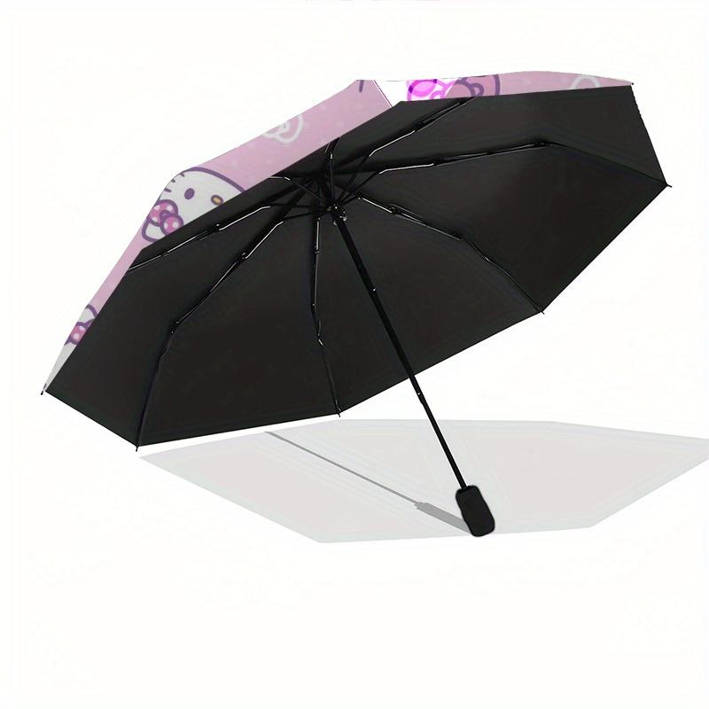1pc Hello Kitty Pattern Umbrella with Plastic Handle,Suitable for All Seasons Home Travel Outdoor UmbrellaSanlio037