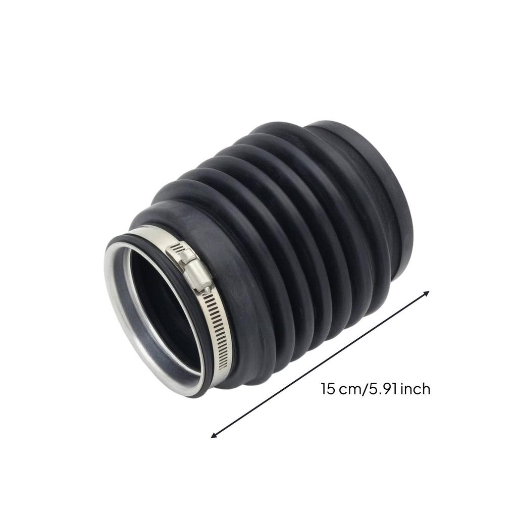 Bellows Hose with Clamps Compatible Rubber Exhaust Coupler Flexible for Boat