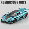 1/24 Koenigsegg ONE 1 Model sportovního auta z hliníkové slitiny Odlévaný kovový model závodního auta Vysoká simulace Zvuk a světlo Dětské hračky Dárek