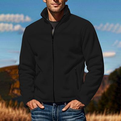 Ανδρικό γιακά μονόχρωμο μπουφάν Ζακέτα Ανδρικό μπουφάν Casual Fleece Ζακέτα