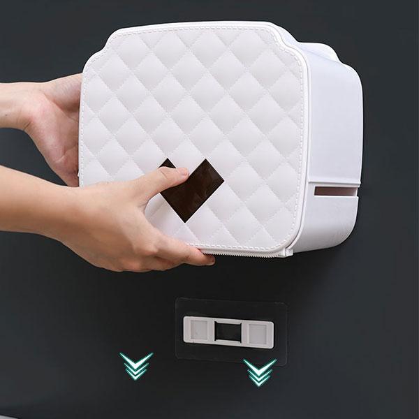 WTEMPO Tragbarer Toilettenpapierhalter aus Kunststoff, wasserdichter Papierspender für Toilette, Zuhause, Aufbewahrungsbox, Badezimmer-Zubehör