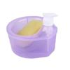 Plastic Kitchen Dish Soap Dispenser with Sponge and Cleaning Brush