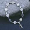 Retro Elastic Bracelet Cross Charm Bracelet Alloy Material for Daily Party