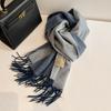 100% Wool Winter Narrow Scarf for Men's and Women's Universal Warm  Solid Color Scarf and Cold-Proof Scarves Poncho