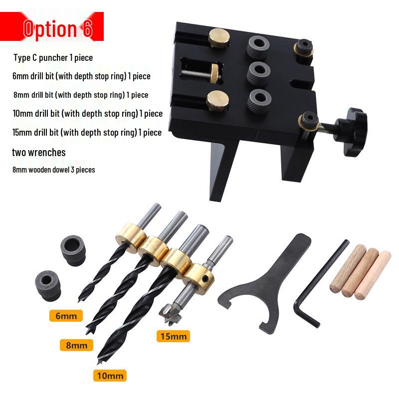 3-in-1 Woodworking Punch Locator & Round Tenon Tool