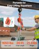 Manual Lever Chain Hoist, 3/4T 750KG Capacity Heavy Duty Come Along, 6M Lift G80 Alloy Steel Chain With Dual Pawl Mechanical Brake, 360° Rotating