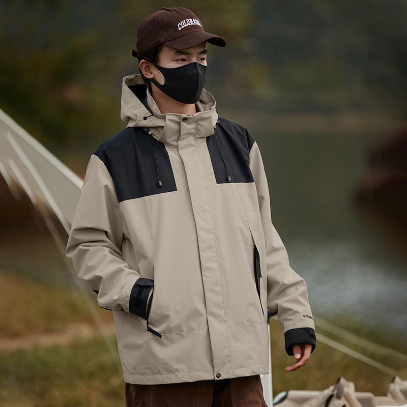 

Autumn and Winter Windproof and Waterproof Protector Three-in-one Jacket Couple Women s Jacket 3XL