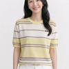 Navava Women Color Block Round Neck Short Sleeve Knit Nk3679