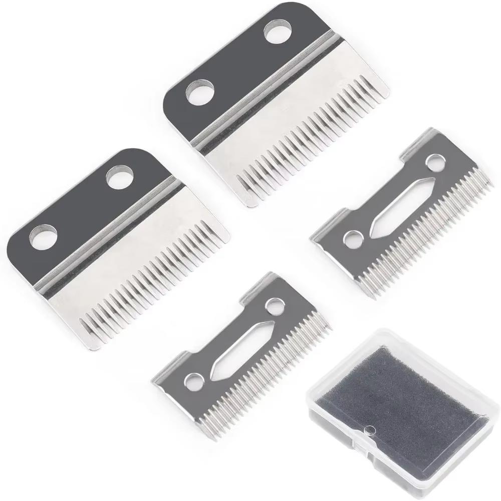 2 Sets Adjustable Clipper Blade Hair Clipper Replacement Blades for Wahl Magic Clip for 8148 1006, Super Taper #8400