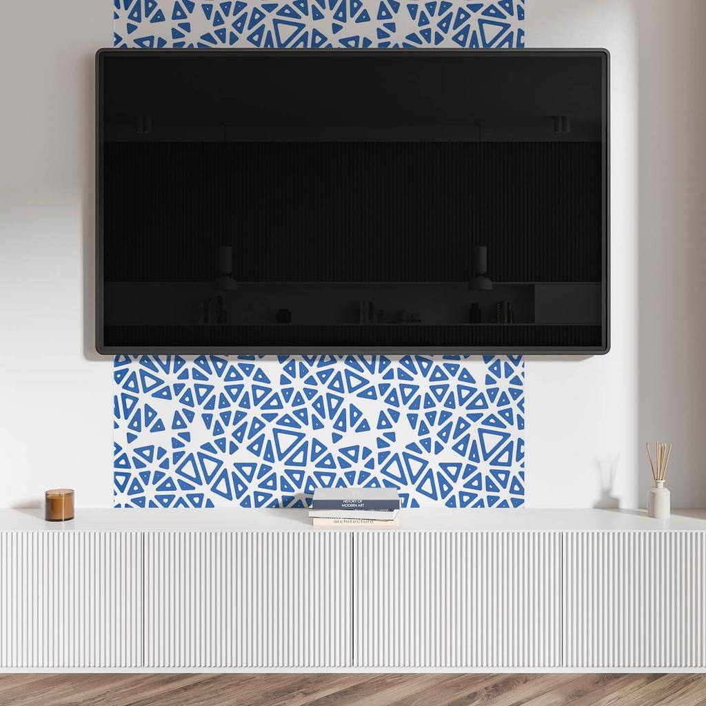 Panel Samoprzylepny Winylowy - Ścienna Dekoracja Do Biura 120X60 Cm Abstrakcyjny Wzór Trójkątów