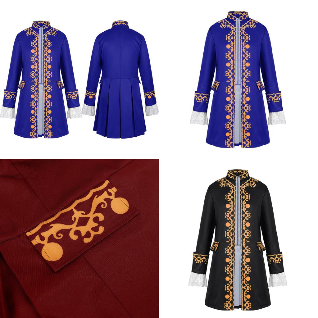 Renaissance Prince Tailcoat With Embroidered Details For Cosplay And Role Play