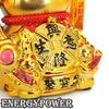 EnergyPower Golden Electric Maneki Neko Ceramic Large Premium Model Cushion Battery USB Gold Hand-painted Handmade Cute Cat Inviting Automatically Its