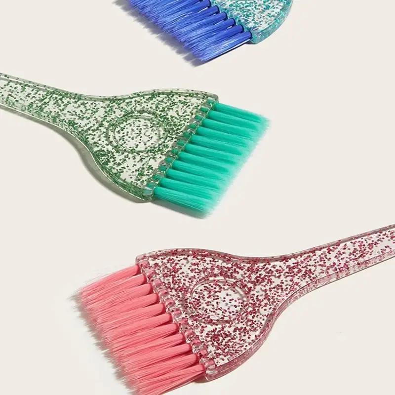 2Pcs Glitter Hair Dyeing Bowl Set Hair Dyeing Brush Bowl Hair Color Bowl Coloring Applicator Tools DIY Home Barber Salon