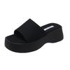 Platform slippers women's outer wear 2025 summer fashion versatile new cool slippers women's platform high-heeled beach shoes