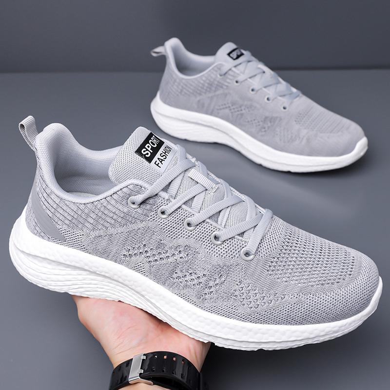Men'S Casual Sports Shoes, Lightweight Shock-Absorbing Running Shoes, Breathable Mesh Fashion Shoes, Unisex Outdoor Hiking Shoes