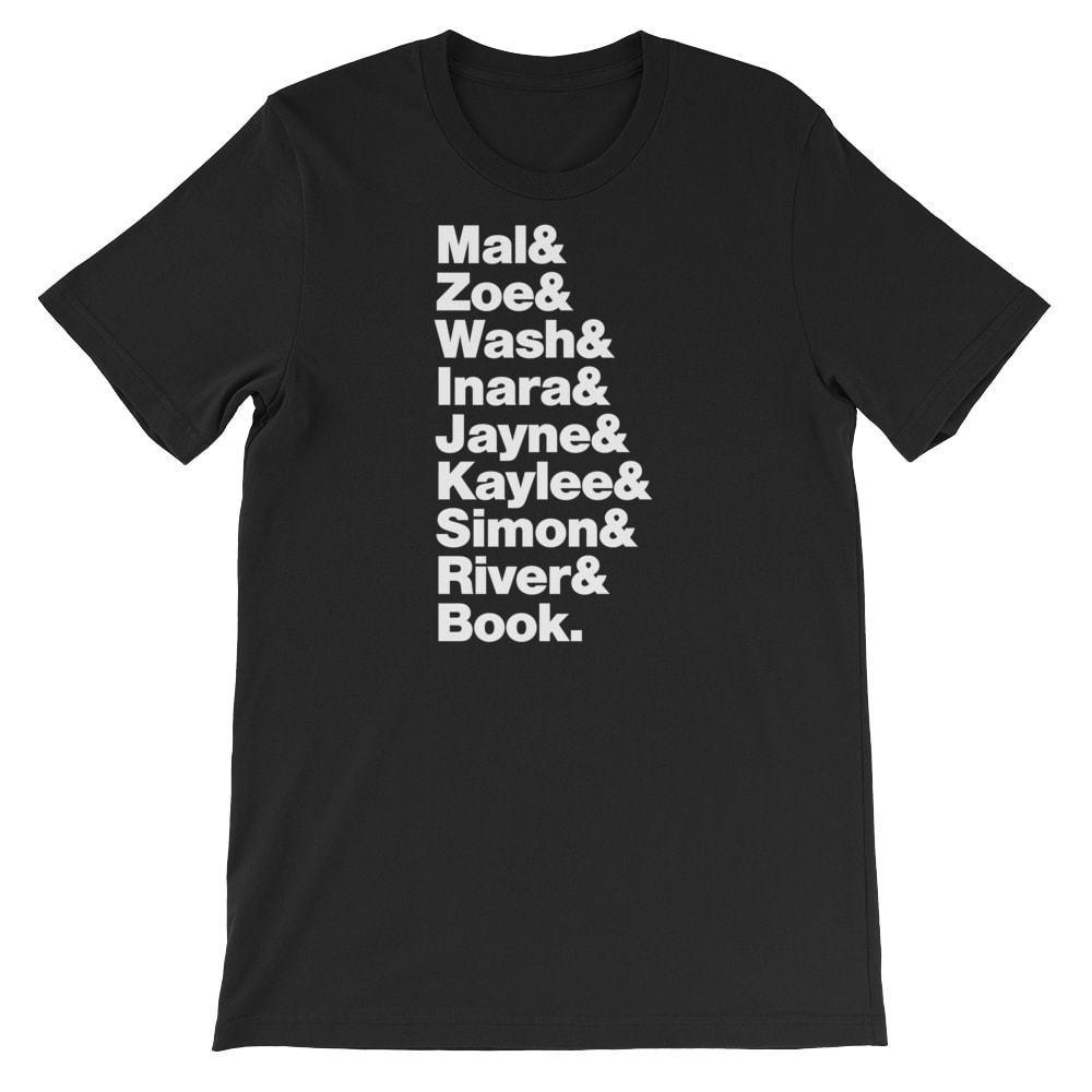 

Firefly T-Shirt. TV Show SciFi Tee on Black White or Gray Soft Cotton M