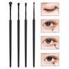 4-Piece Fine Eye Brush Set: Eyeshadow, Eyeliner, Lower Eyelid, and Eyebrow Brushes for Blending