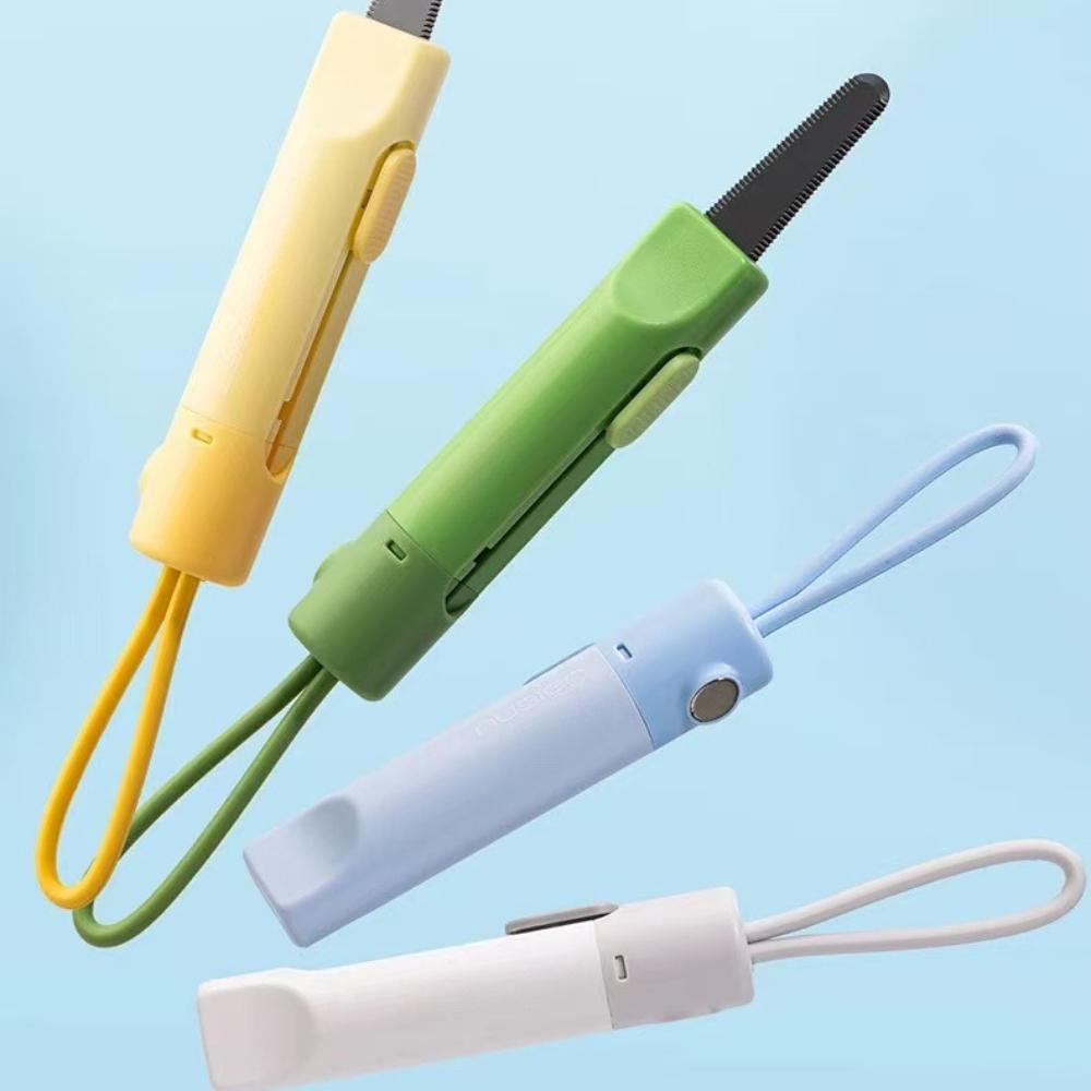 1pc Magnetic Letter Opener , Package Opener , Stainless Steel Serrated Blade, Portable Travel Design with Lanyard, Safe Non Damaging Tool for Cards