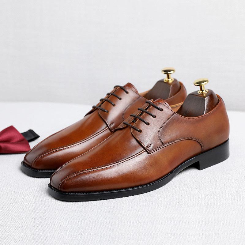 Autumn Italian Men Shoe Polishing Elegant Social Shoes Men Business Dress Shoe Casual Flat Shoe Men Party Wedding Shoe Zapatos