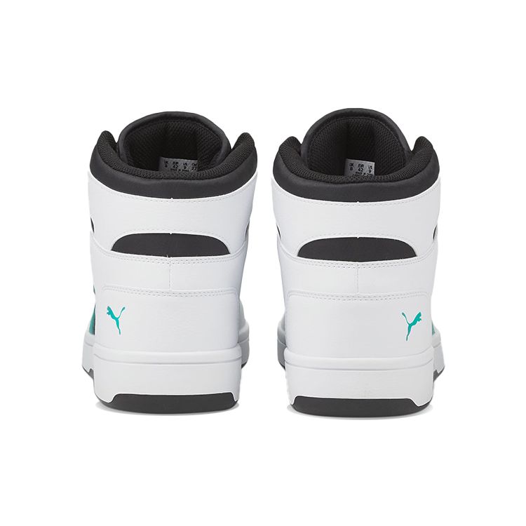 Puma Rebound Layup Mid-top Unisex White Spectra Green Lifestyle Sneakers 369573-26