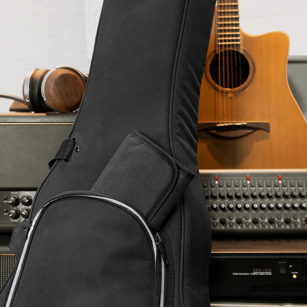 Musiin Guitar Accessory Organizer Foldable Easy Access Pocket Case for and String Holders Gray Bag, Picks, Straps, Capos, (Iron) -