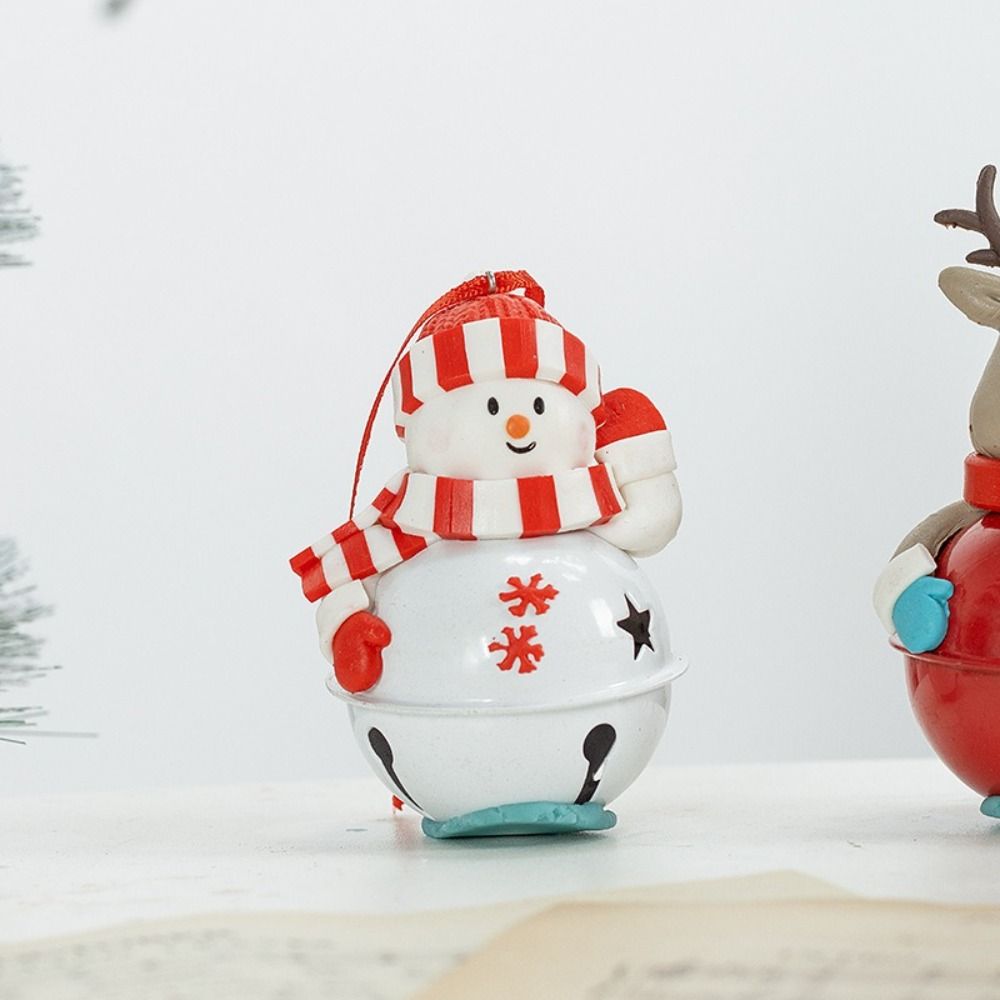 Cute Design Christmas Tree Hanging Bells Santa Claus Xmas Decor Cartoon Snowman Pendant  Festival