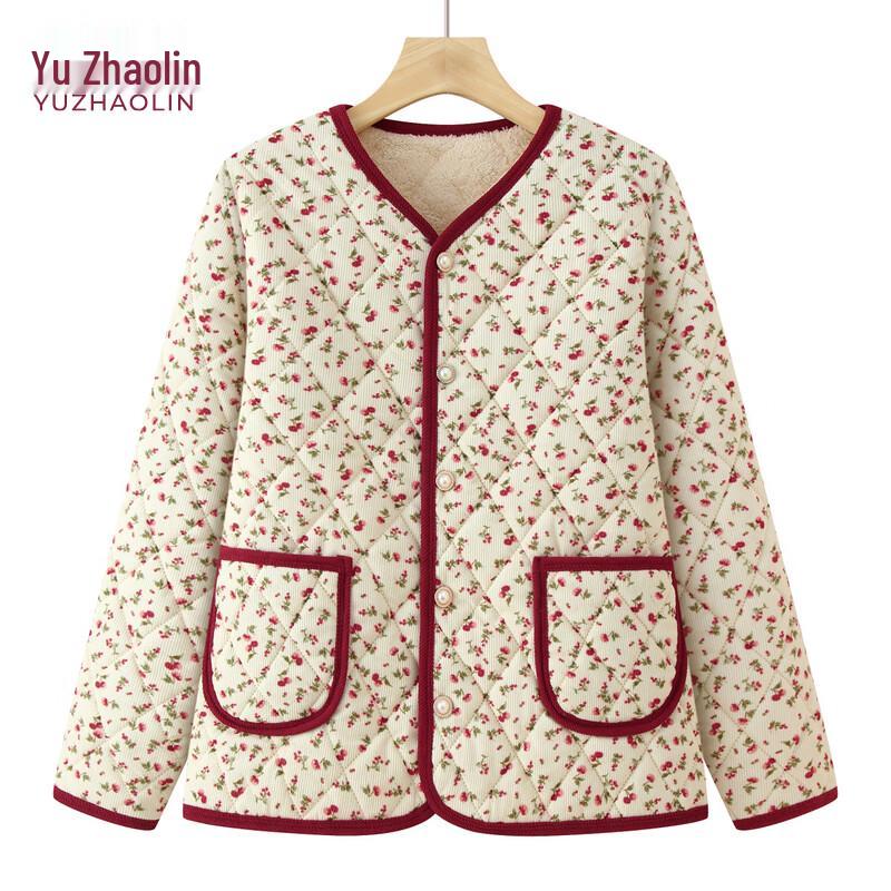 

Yuzhaolin Women s Plus Velvet Warm Camel Fleece Cotton Coat 4XL