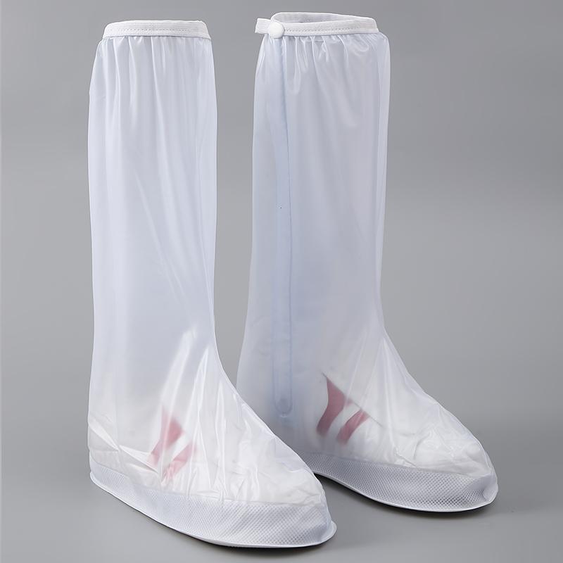 Waterproof Thi High-Tube Rain Boot Covers Anti-Slip Outdoor Men's Women's Large Size Foot Covers Rain Boots for Rainy Days