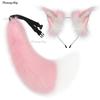 Handmade Deep Blue Wolf Ear Fox Ear Hairband Headwear Dog Ear KC Hair Clip Costume Accessories Tail Animal Ear Cosplay Props