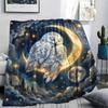 Animals Sleeping Clouds Moon Print Flannel Blanket,High Quality Comfortable for All Seasons,Home Decor,Warmth and Comfort,Perfect for Christmas Gifts