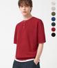 TRILLION Washable Linen Crop Henley Neck Short Sleeve Knit_7Color (C Type)