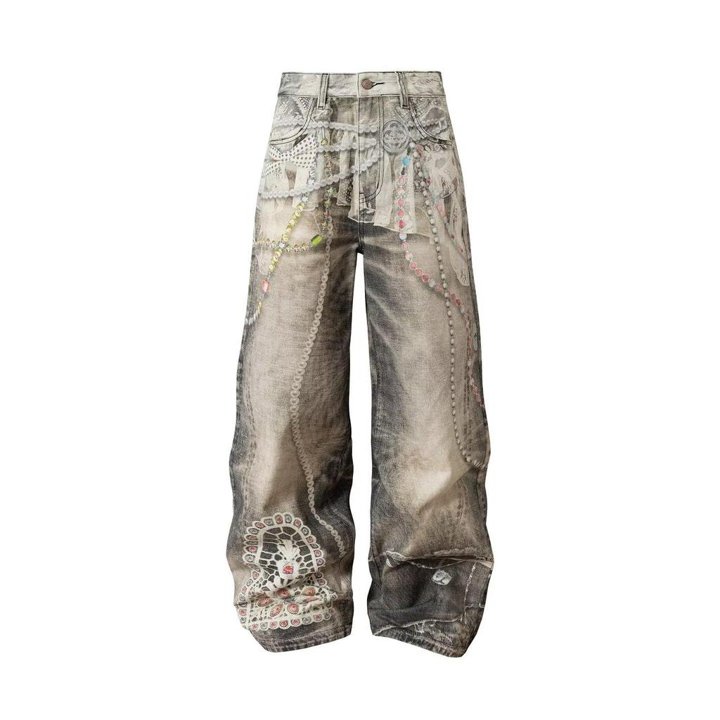 Men's Distressed Ripped Straight-Leg Jeans – American High Street Style
