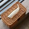 Plastic Napkin Holder Retro Style Carton Container Practical Imitation Rattan Tissue Box  Home