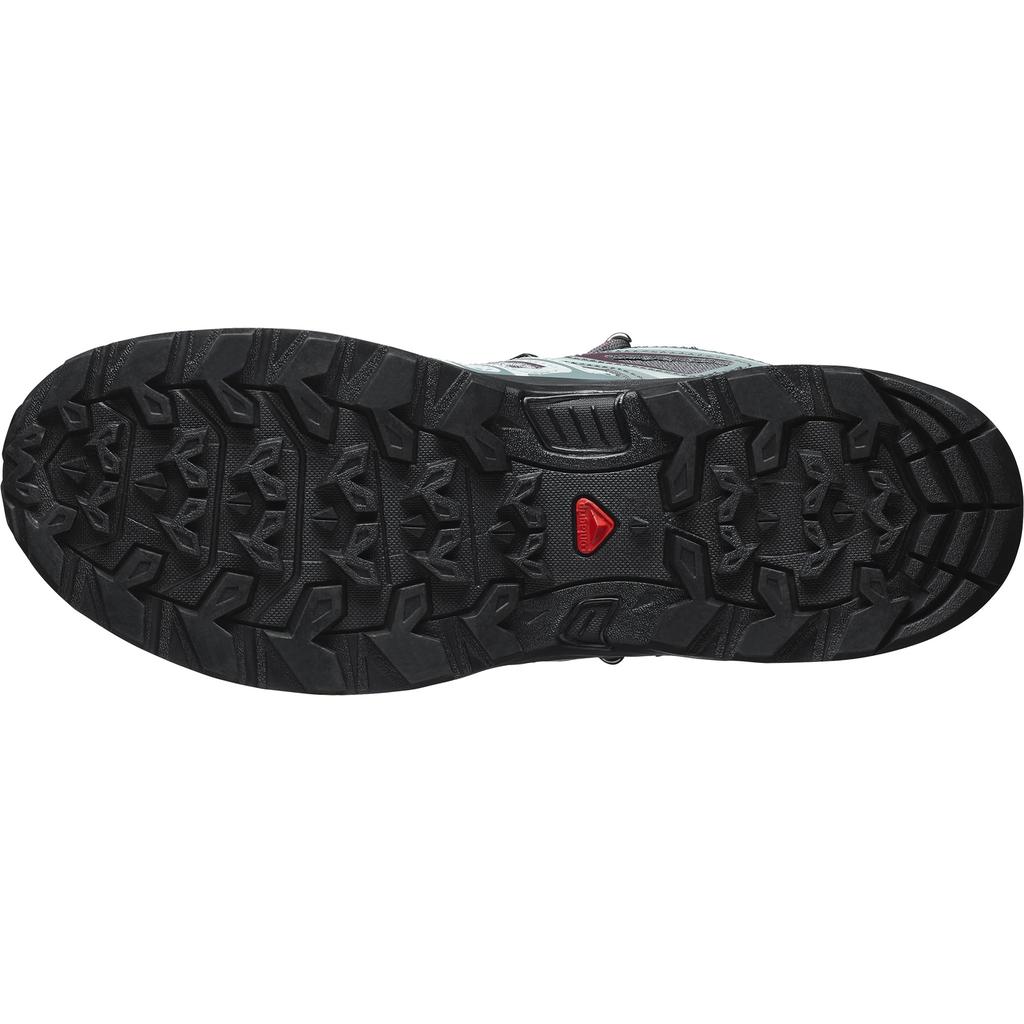 SALOMON X Ultra Pioneer MID CSWP W Hiking and Trekking Shoes Size Cm (L41671200), Ebony/Stormy Weather/Wine Tasting, 25.5
