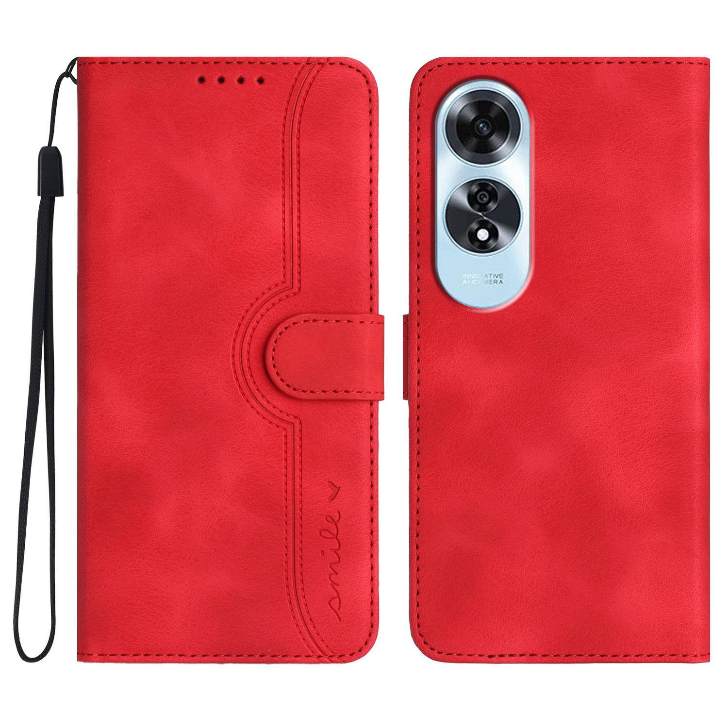 

YX0030 For Oppo A60 4G Case Leather Phone Cover Stand Function Red
