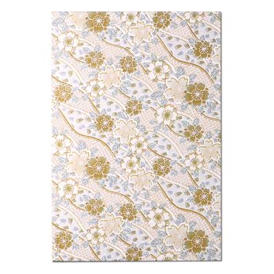 Belo Goshuincho Tamanho Grande Estiloso Fofo Papel Yuzen Torinoko (Tachiwaki Diagonal Flores de Cerejeira Sem Capa (Bege Cinza))