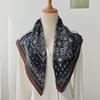 Cashew Flower Splicing Cotton and Linen Small Square Scarf Silk Scarf Women's Spring and Summer Temperament with Shirt Suit Scarf Fashion Waist Scarf